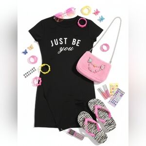 Black Mini Y2K Dress Size 6 Short Sleeve